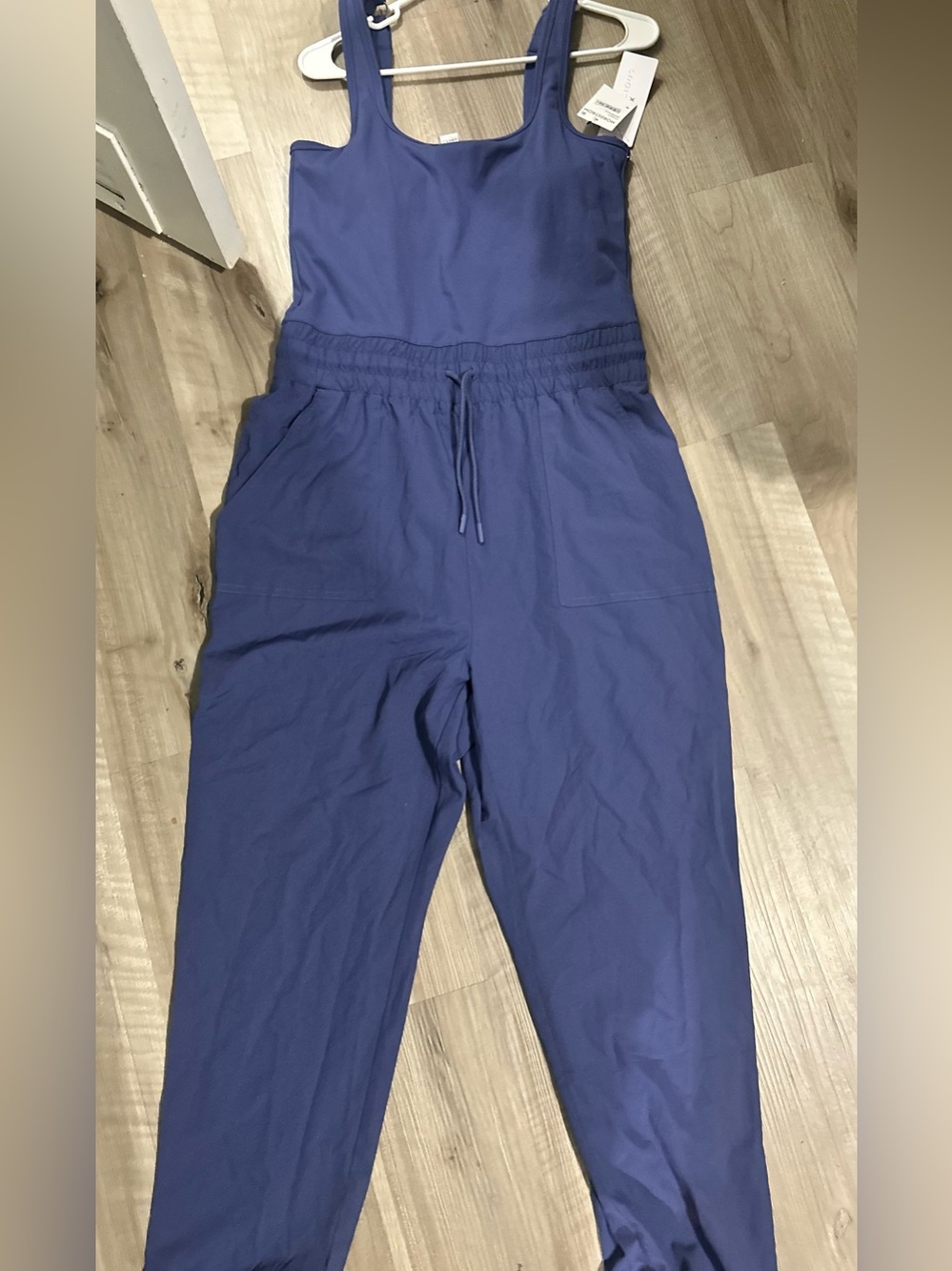 Yogalicious Sleeveless Jumpsuit in Periwinkle Blue